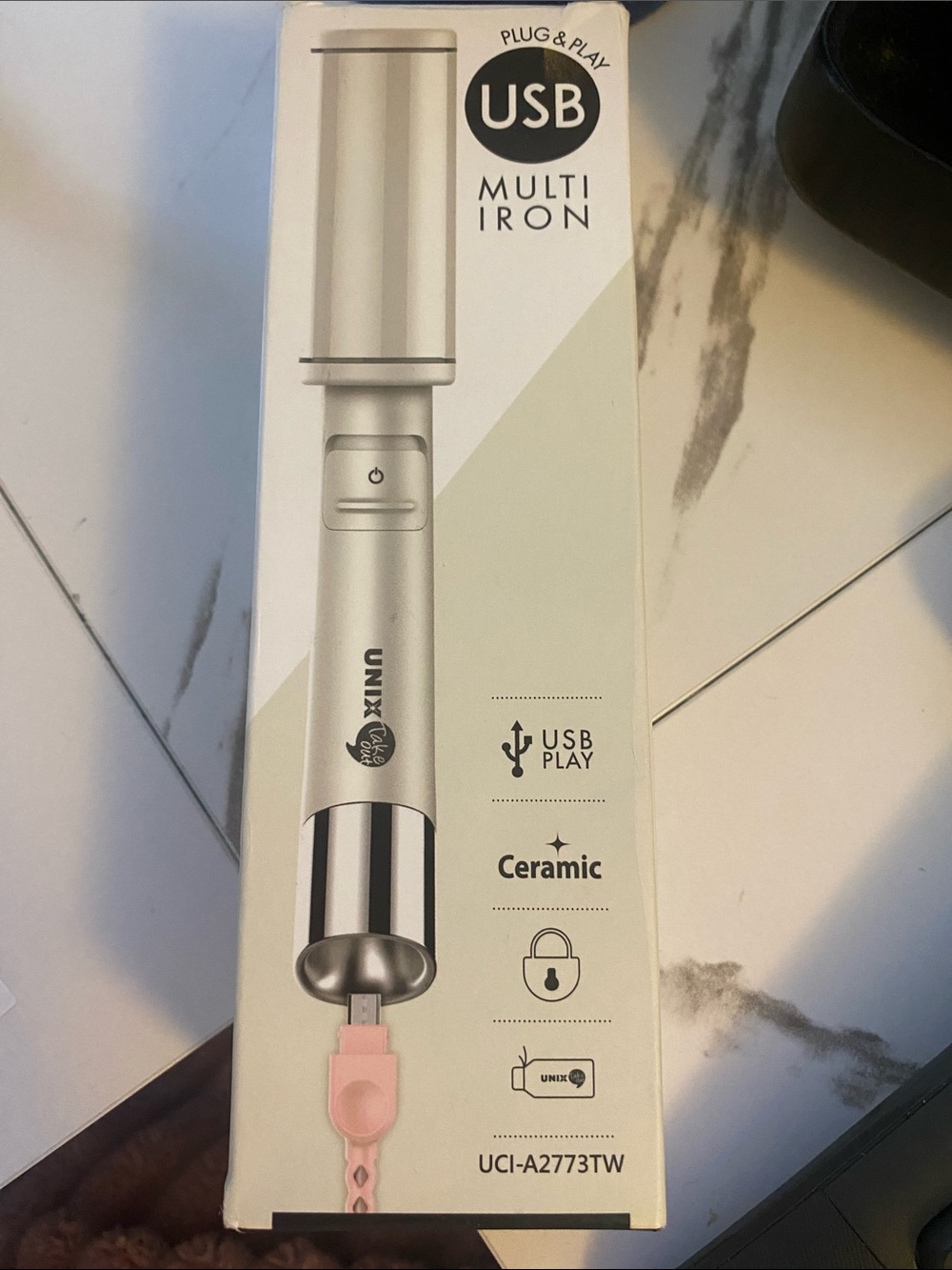 USB Multi Iron Ceramic Hair Styler in Silver